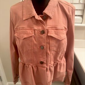 Lane Bryant Sz 18 Peplum Denim Jacket